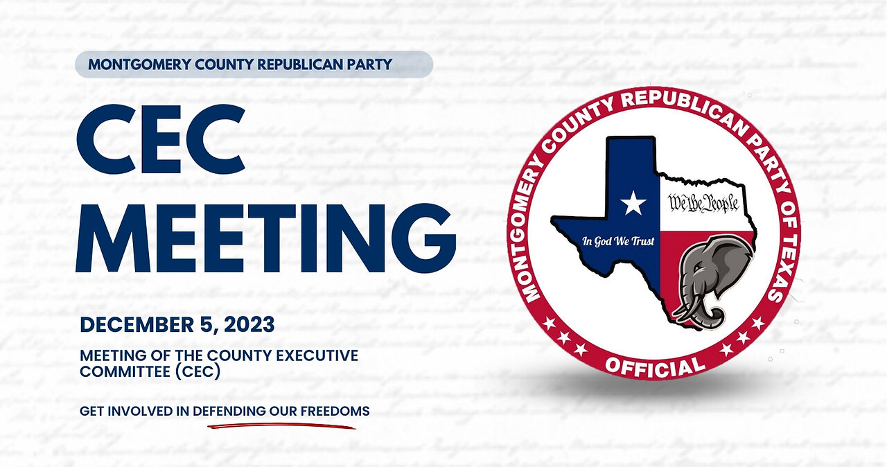 December 5, 2023 County Executive Committee (CEC) Meeting