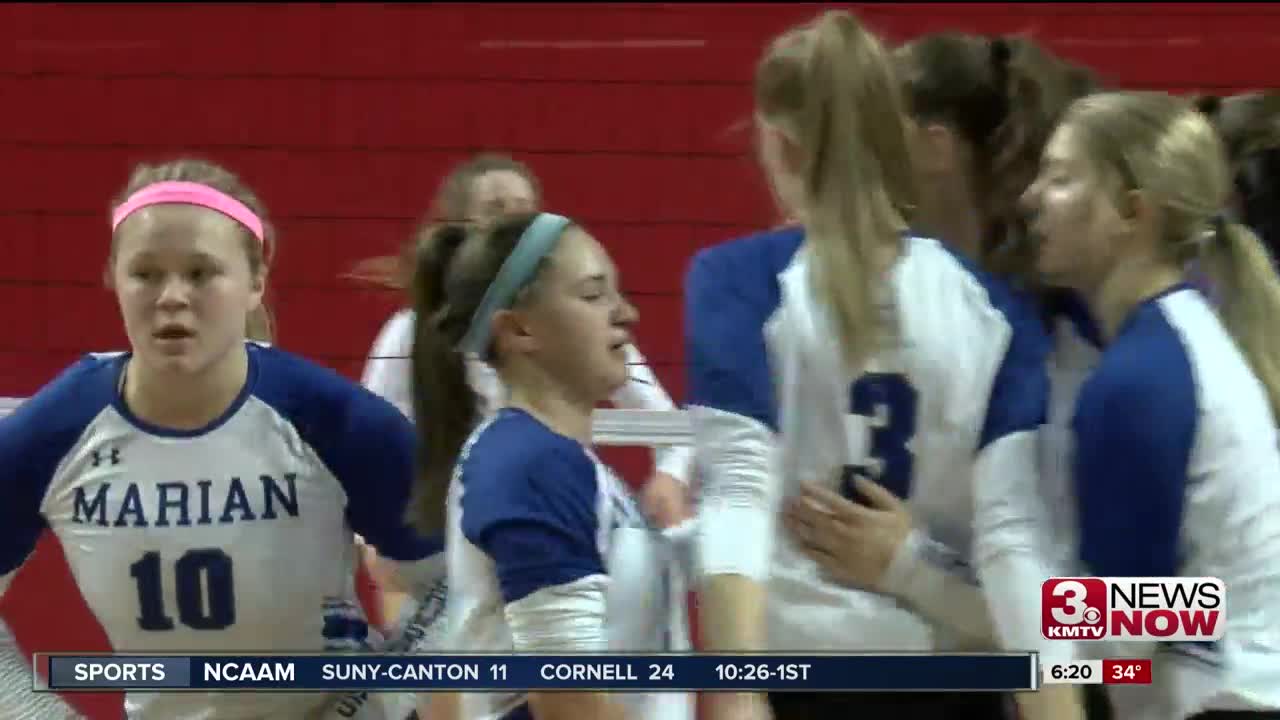 Nebraska State Volleyball: Omaha Marian downs Papillion-La Vista