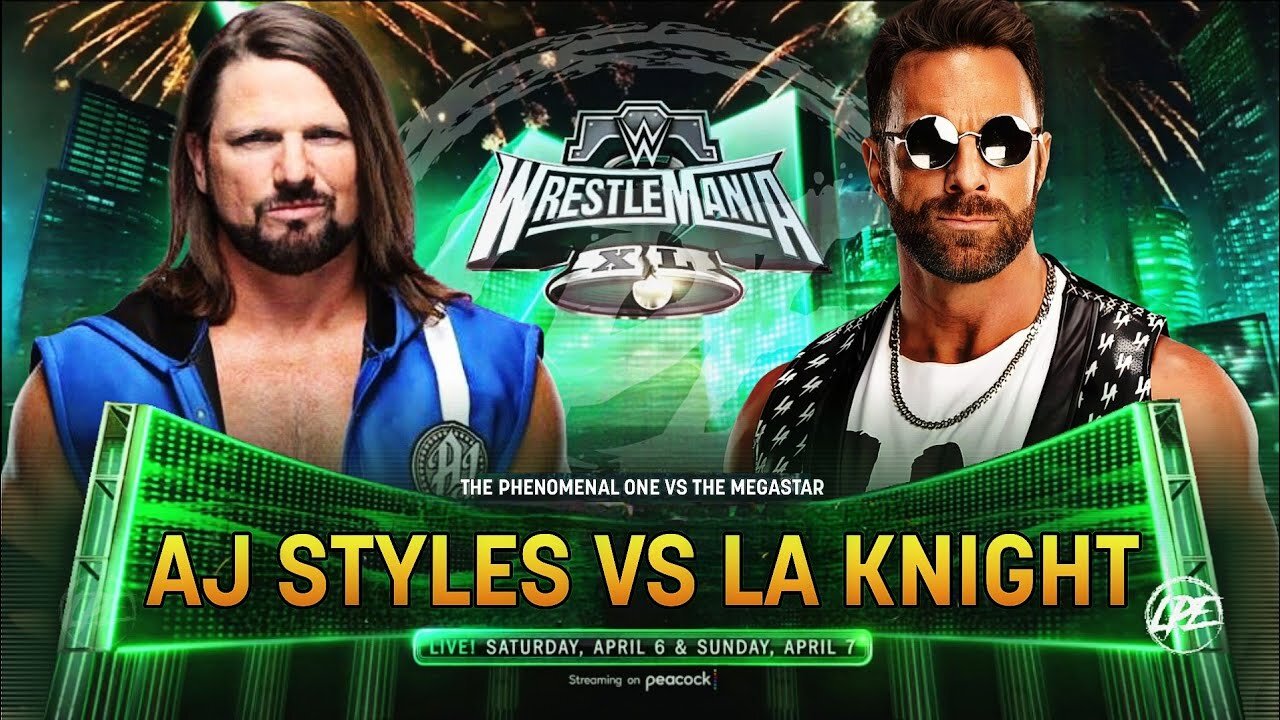 WWE 2k23 AJ Styles vs LA Knight