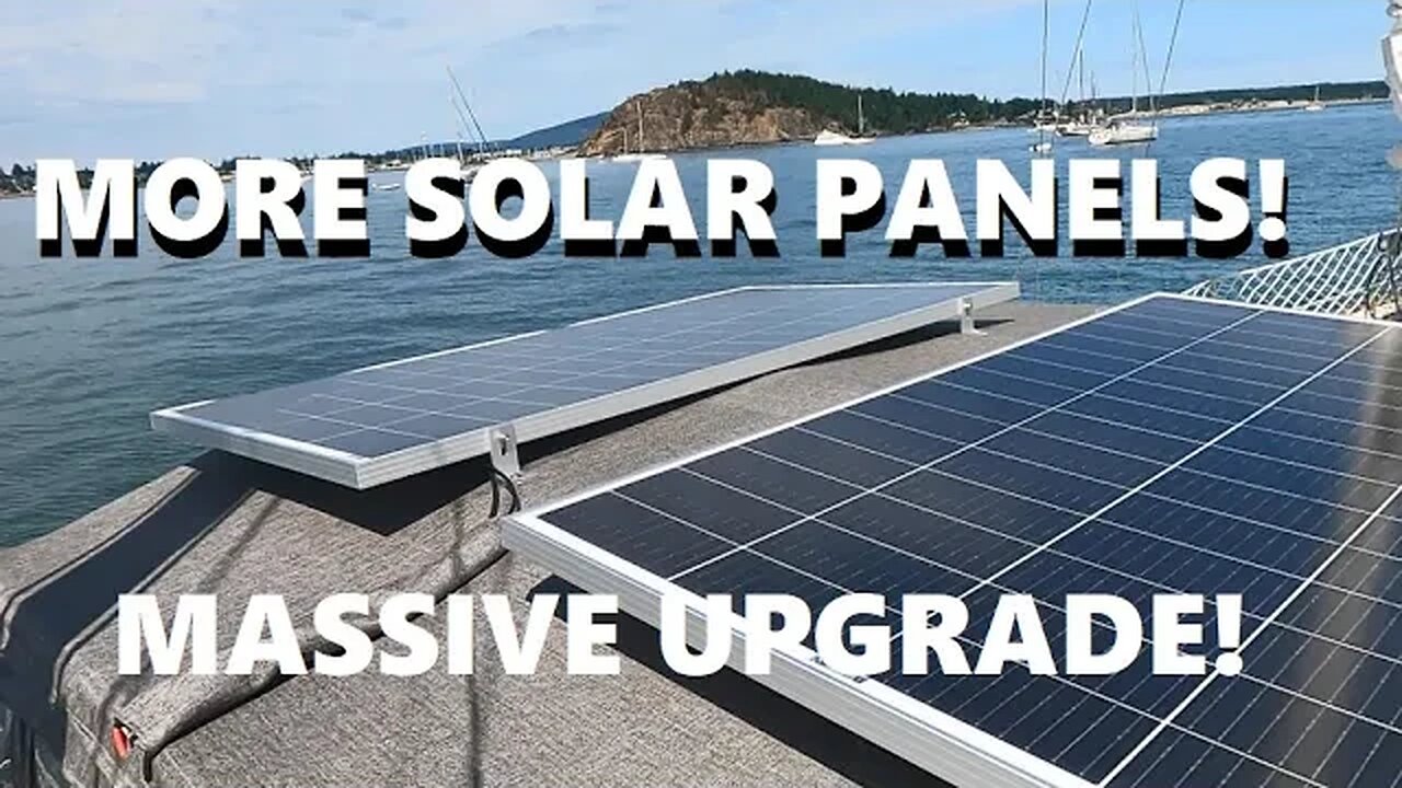 MASSIVE UPGRADE To Our Solar Panels! How We INSTALLED HUGE Solar Panels To A Soft BIMINI TOP!