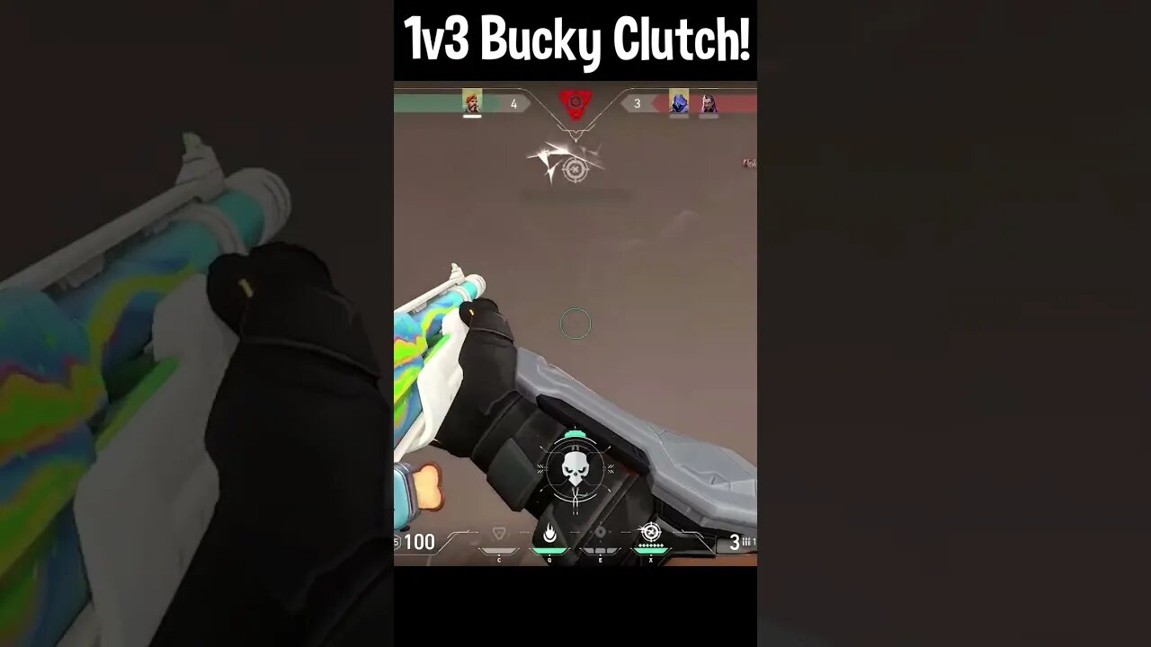 INSANE BUCKY CLUTCH 1v3 Valorant Shorts