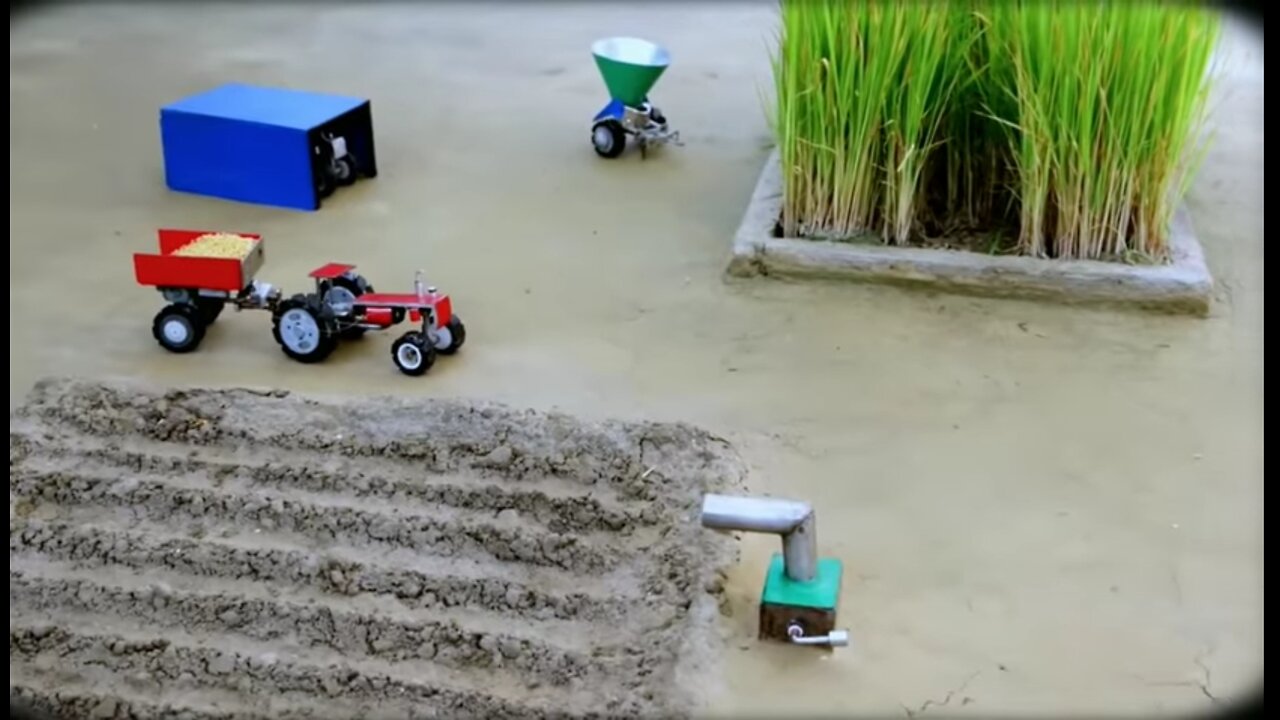 diy tractor mini wheat all process science project wheat A-Z process @NsTvKing