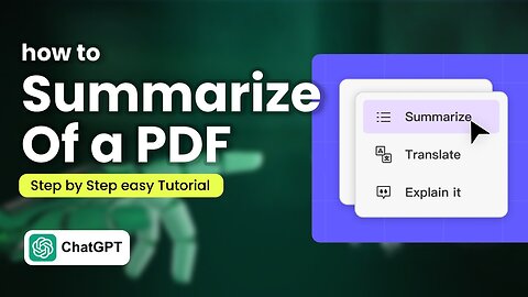 📚✨ How to Summarize PDFs with ChatGPT 🚀🤖