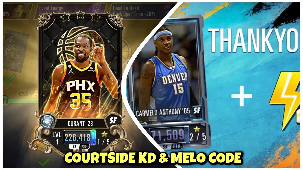 NBA 2K MOBILE - CLAIMING NEW CODE “THANKYOUMELO” & CHAOS DIAMOND CS PASS KD!!!