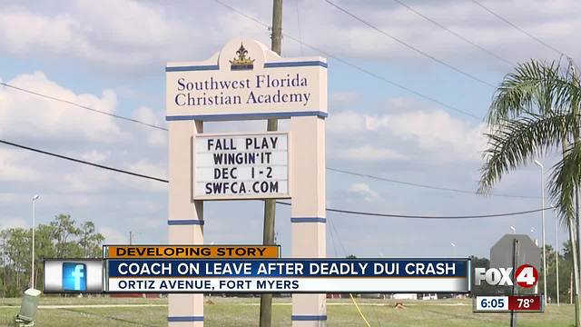 Coach on leave after deadly crash