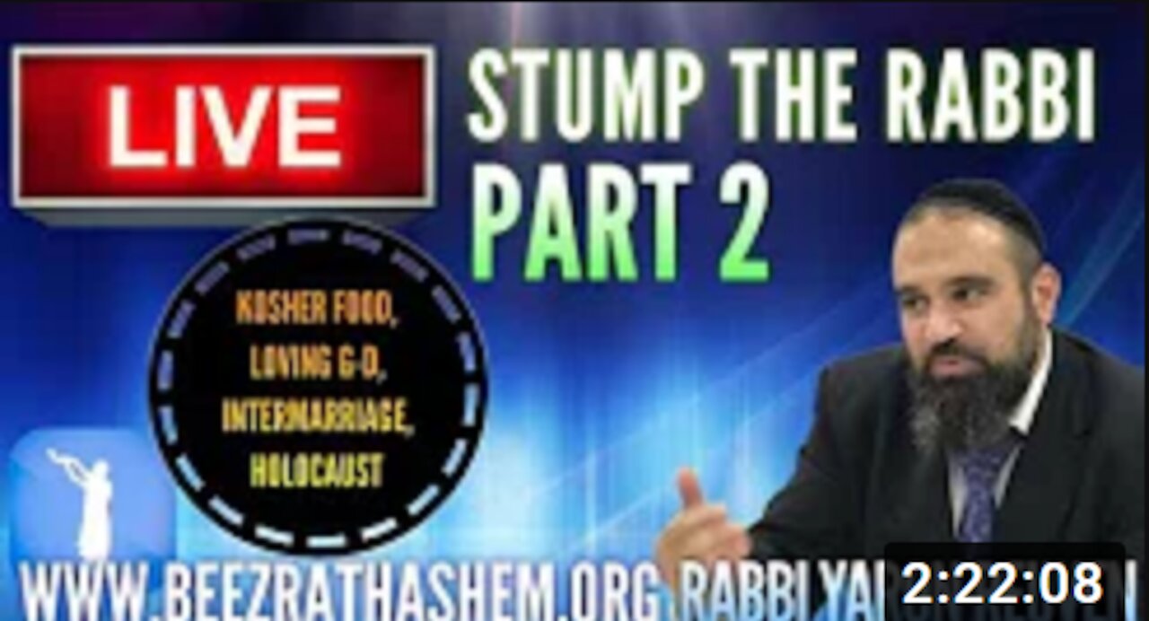 Stump The Rabbi PART 2: Kosher Food, Loving God, Intermarriage, Holocaust