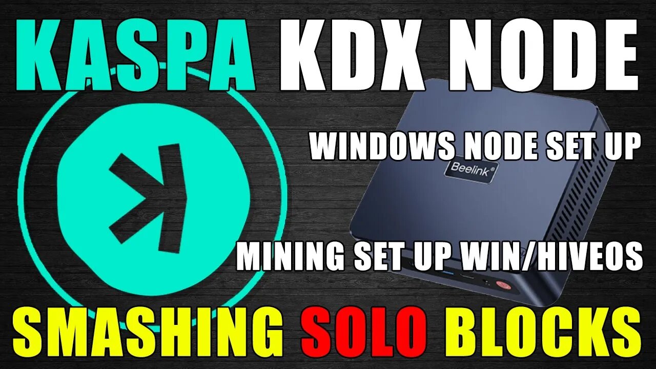 KASPA NODE Set Up + SOLO MINE | SMASHING BLOCKS