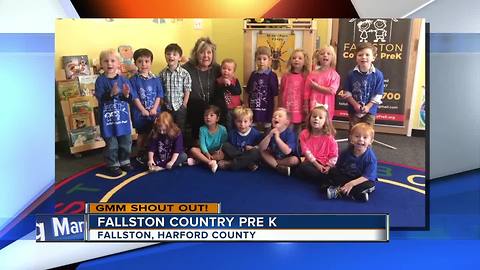 An adorable good morning from Fallston County Pre K