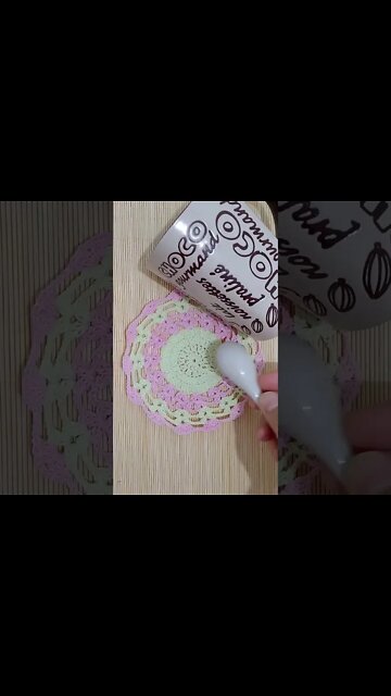 A Crochet Round Coaster #shorts