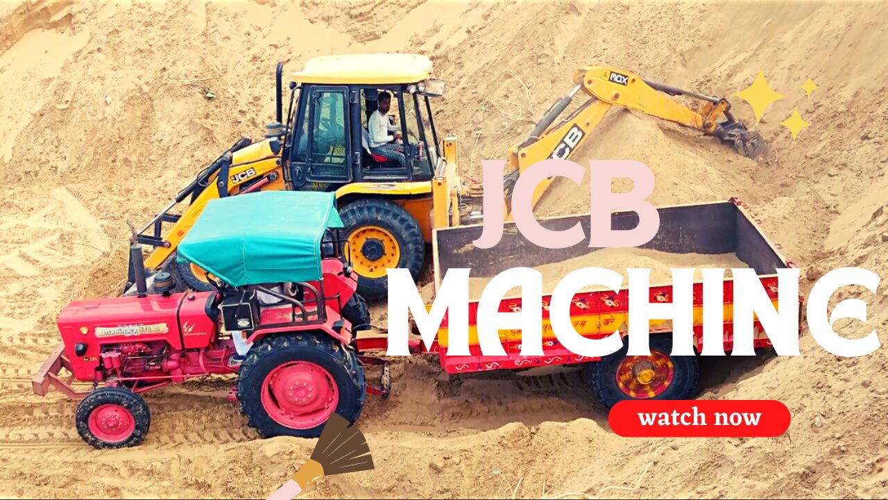 Jcb Machine filling sand in trolley