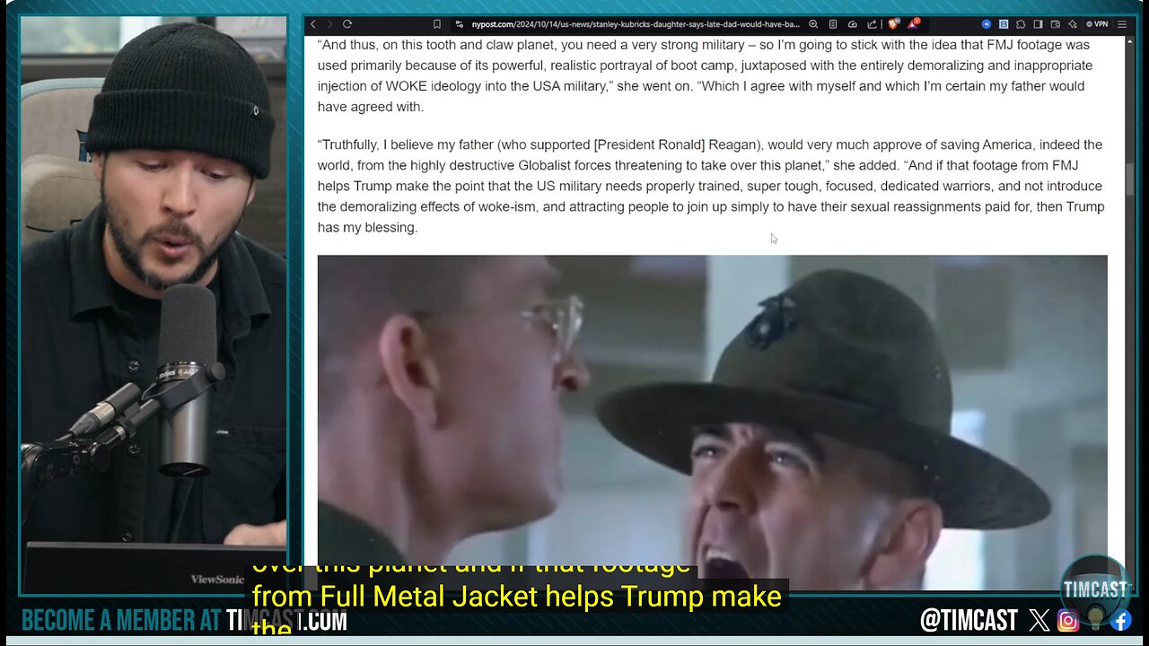 EPIC Trump Military Ad SLAMMING Woke Military Goes VIRAL, Kubricks Daughter BACKS TURMP Use Of FMJ