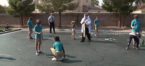 Students at Nasri Academy determine the circumference of the Eath