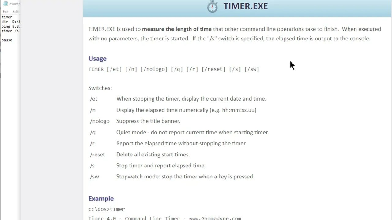 Measure Task Time With Timer