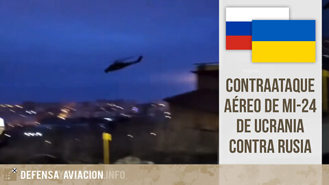 Contraataque aéreo de Mi-24 de Ucrania a Rusia