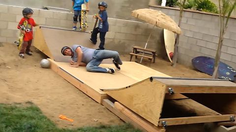 Epic Dad Skateboard Fail