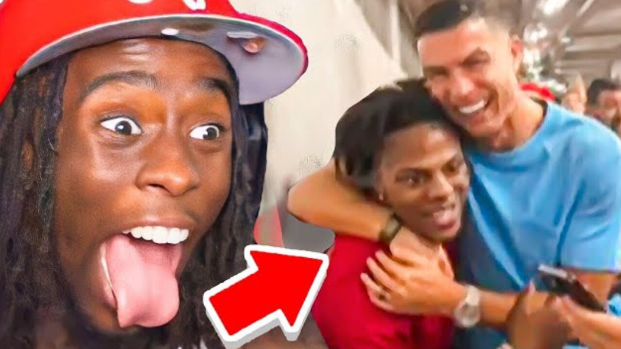 Kai Cenat react ishowspeed meeting Ronaldo!