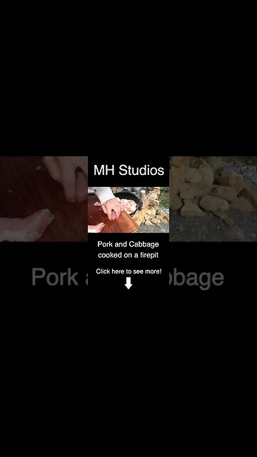 Pork and Cabbage on a fire pit. #Shorts