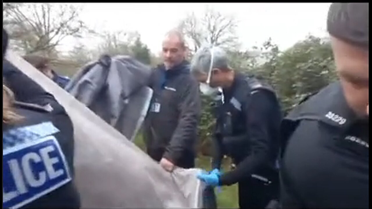 Homeless Brit thrown out of tent in the woods