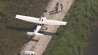 Chopper video of plane hard landing in Loxahatchee