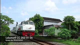 Kereta Api PENATARAN Lokomotif CC 203 01 06 JPL Ngunut Tulungagung