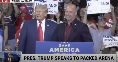 Pennsylvania Gubernatorial Candidate Doug Mastriano at Trump Rally