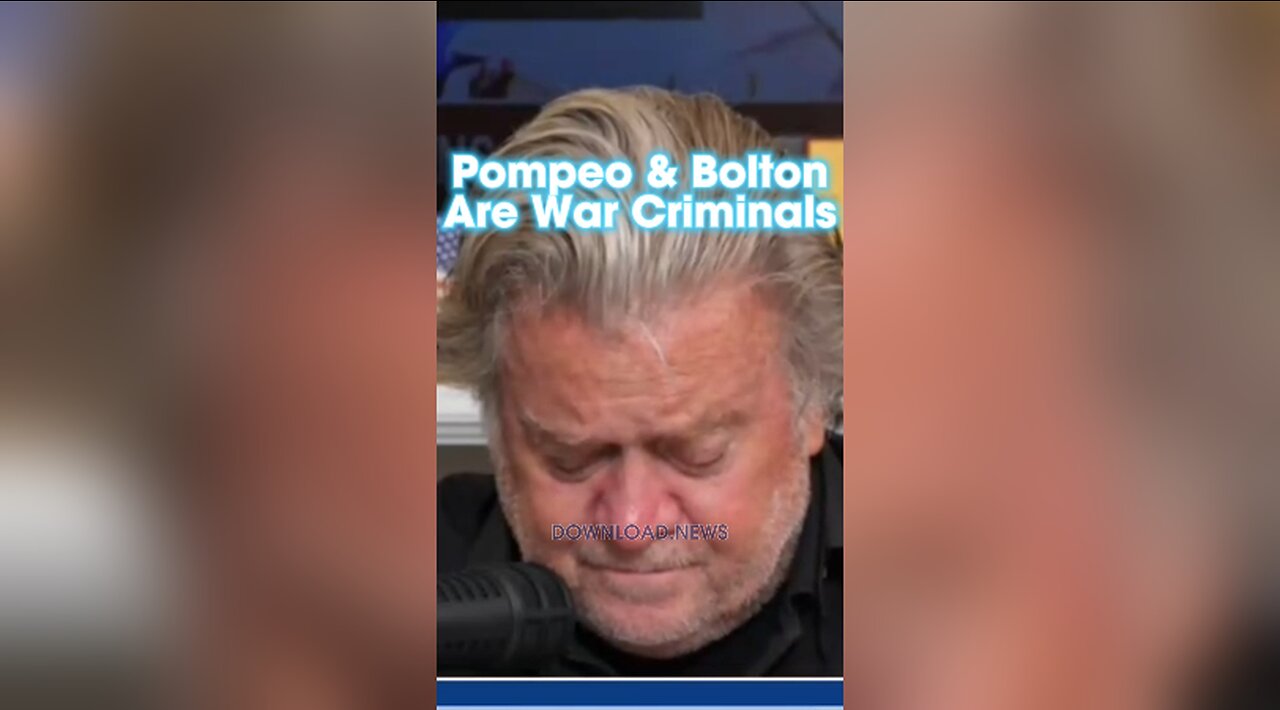 Steve Bannon: The Bolton-Pompeo War Machine Wanted Trump To Start More Endless Wars & Kill Innocent People - 10/7/23