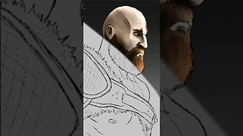 Desenhando o KRATOS #arte #desenho #digitalart #kratos #gamer #games #gameplay #godofwar #game