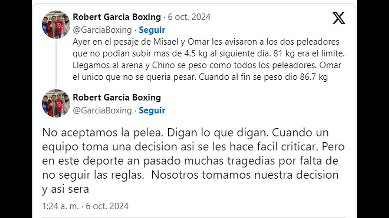 PLEITO entre Julio Cesar Chavez y Robert Garcia!