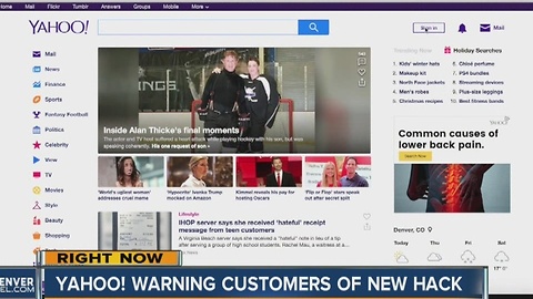 Yahoo! warning customers of new hack