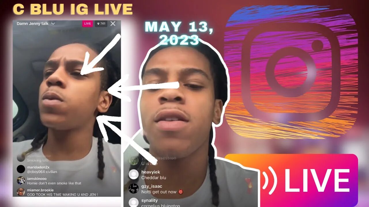 C BLU IG LIVE: C Blu Bumping Jenn Carter Geeked Up😂 (13/05/23)