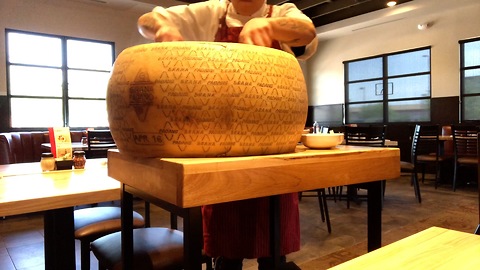 Arizona restaurant makes some of its pasta in a 50-pound cheese wheel