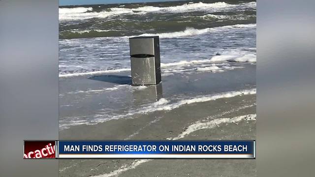 Refrigerator found along popular beach in Pinellas County