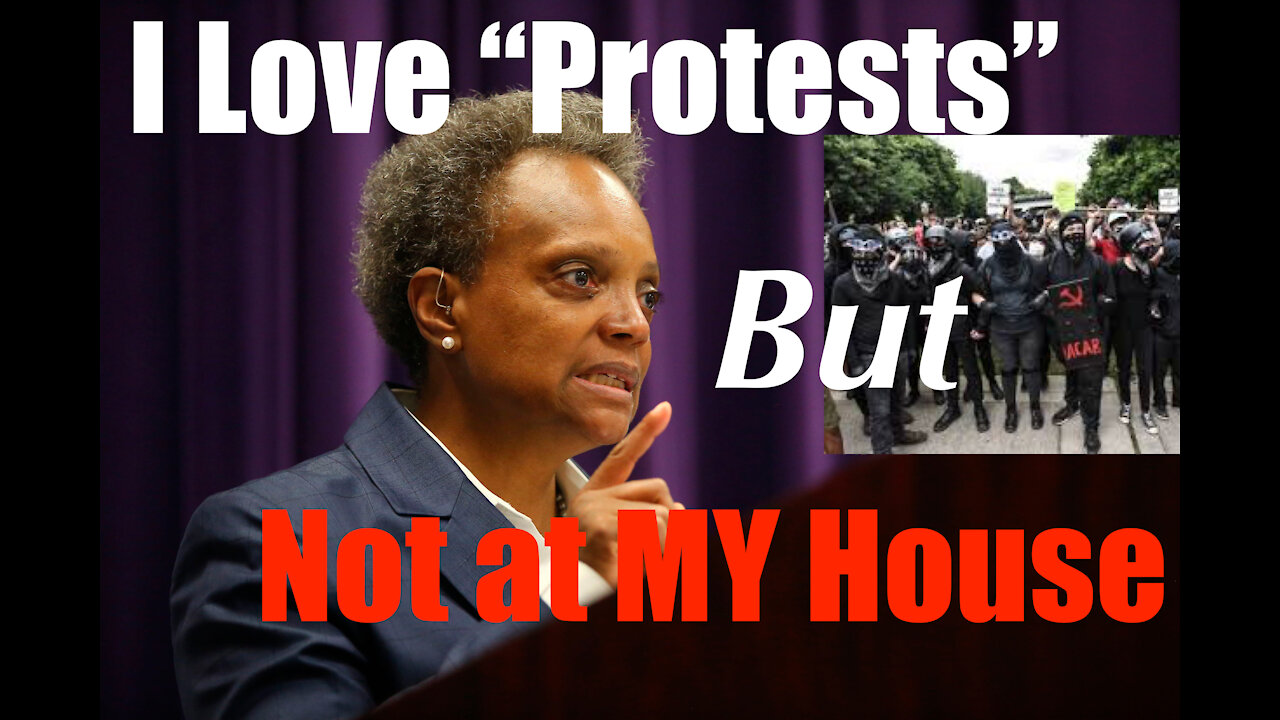 Hypocritical Mayor of Chicago, Supports "Protests," But not by Her House; Get a Haircut Lori