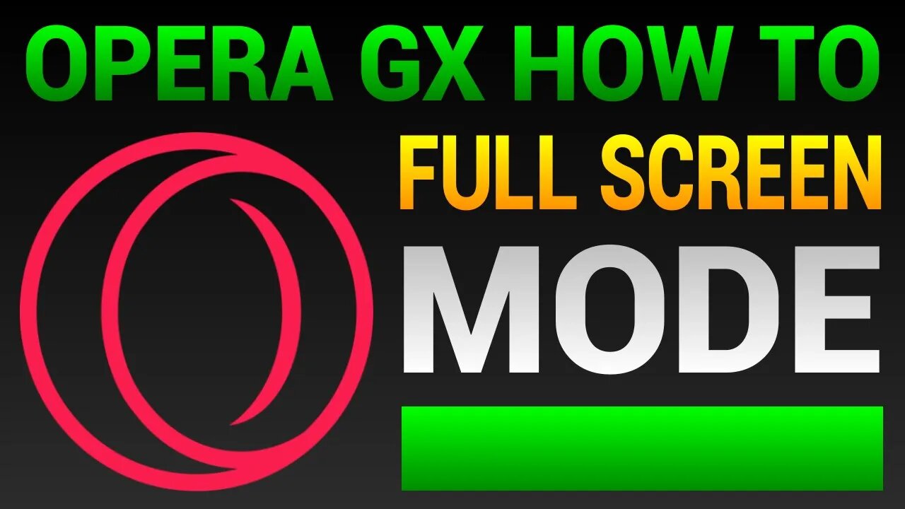 How To Enter And Exit Full Screen In Opera GX (Full Screen Mode)