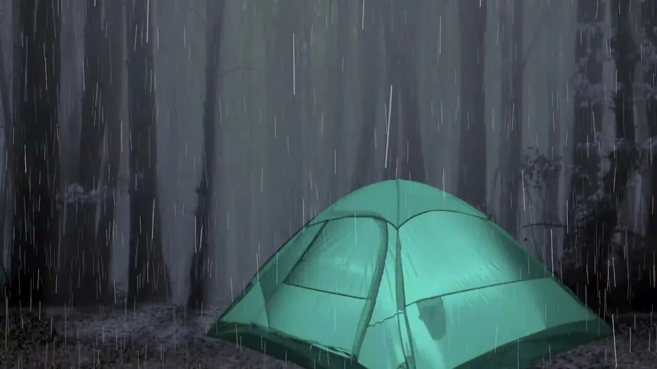 Soothing Rain Sounds for Sleep ,Rain Sounds for Sleeping, Insomnia, Studying [ Lightening Tent ]