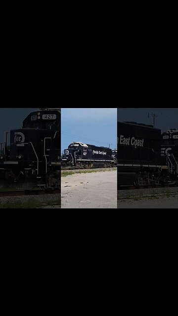FEC-105 returning north with extra power at South Daytona July 30 2023 #railfanrob #fec105