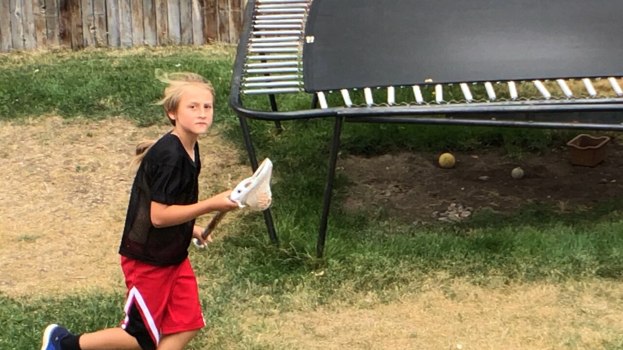 Backyard Lacrosse practice with GT Glenn Tewaaraton