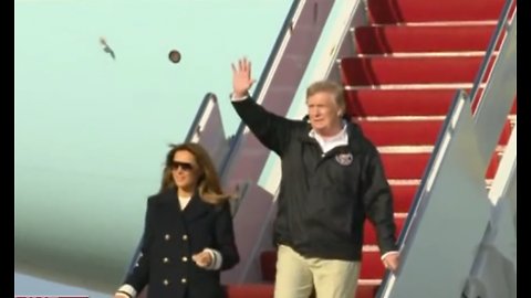 President Trump arrives in Palm Beach County