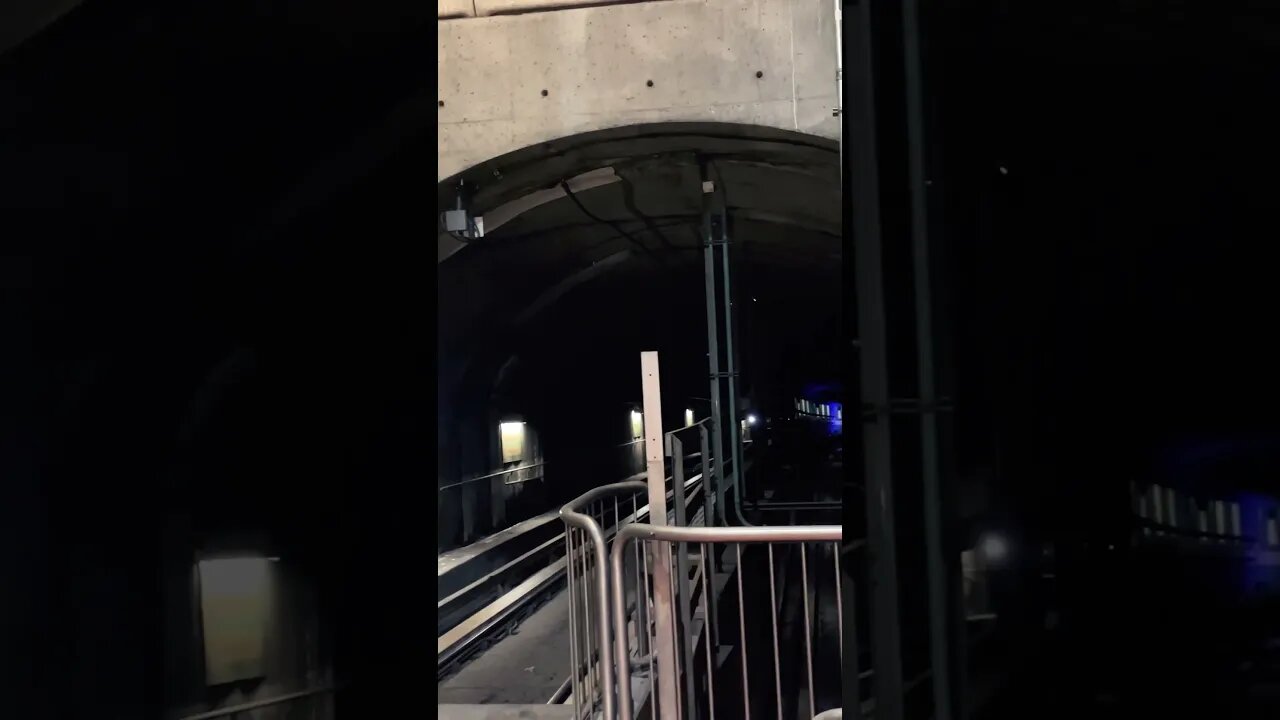 Upcoming metro from dark tunnel #montreal #viralvideo #train #travel