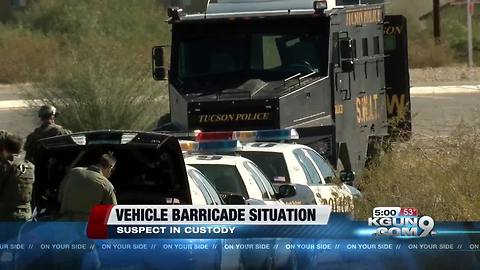 Suspect in custody following barricade situation