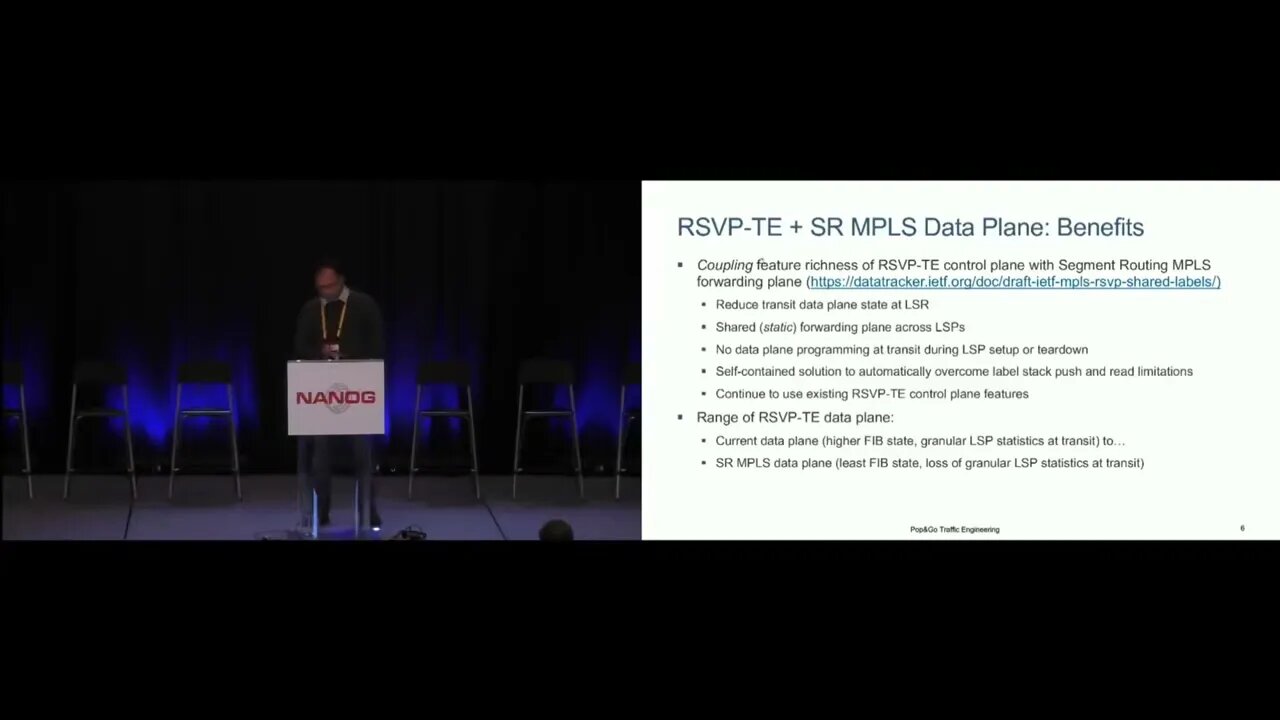 RSVP TE Pop&Go Using a shared MPLS forwarding plane