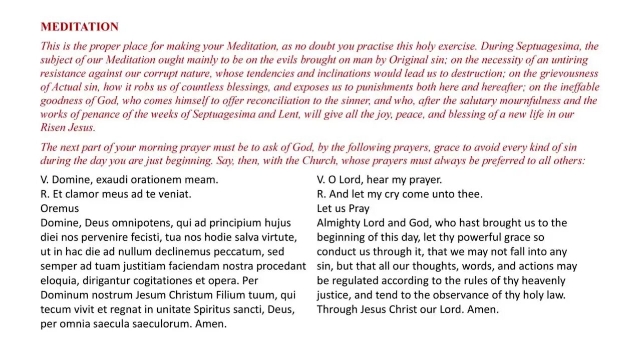 Monday Morning Prayers