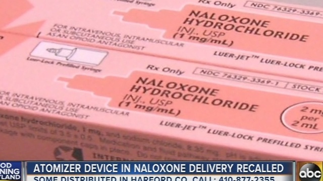 Naloxone kits in Harford County recalled