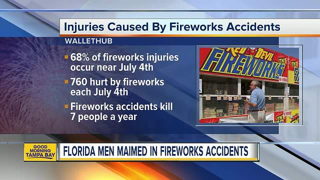 Florida men maimed in fireworks accidents