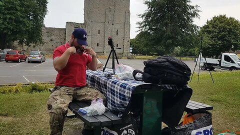 Setting up the lavier microphone with the Rode wireless Go for filming 28th June 2023