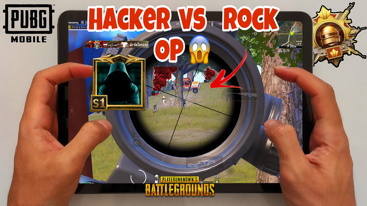 OMG 😳 HACKER VS ROCK OP / GIRL REACTION || SIX FINGERS CLAW / PUBGMOBILE