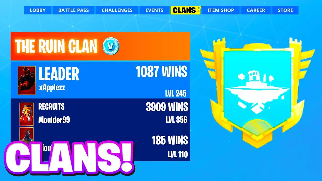 The New "CLAN" System Coming To Fortnite In Update v8.30!!