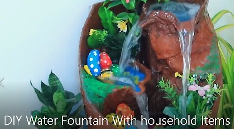 DIY Water Fountain with Household Items