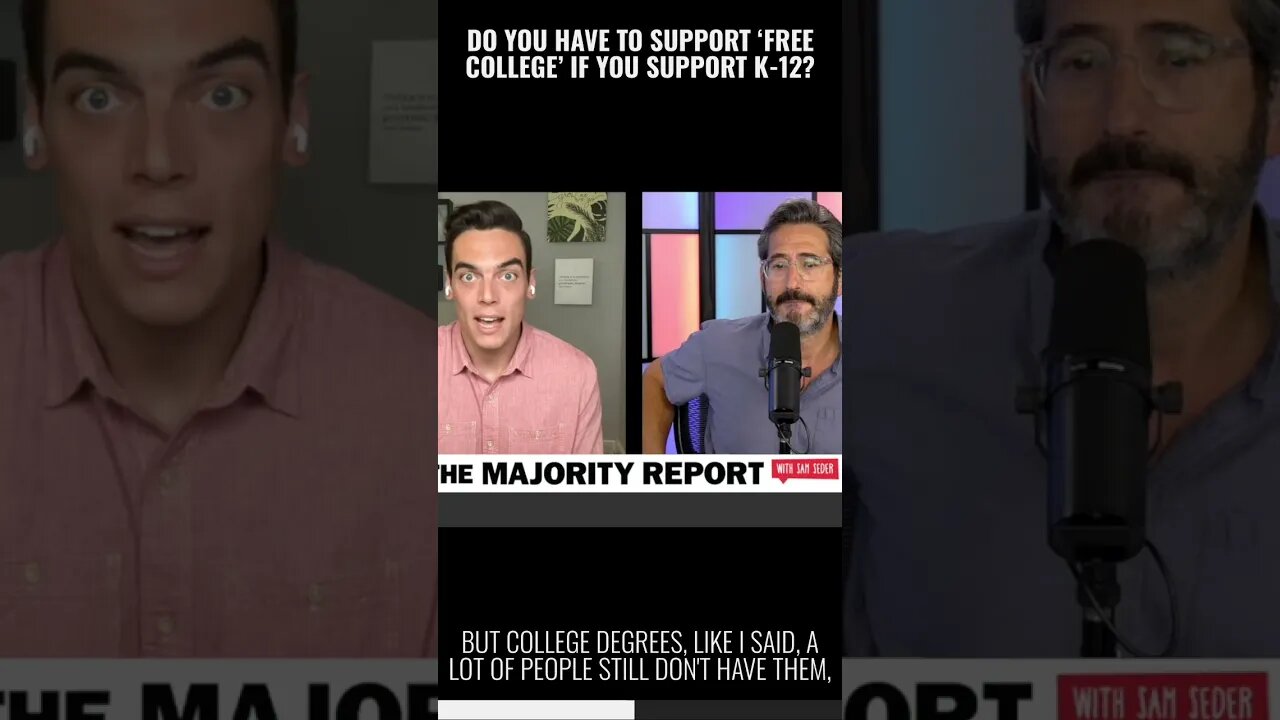 Sam Seder DEBATES libertarian on 'free' college | #shorts