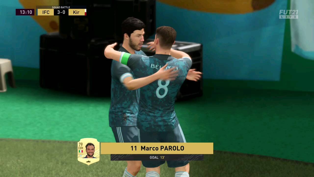 Fifa21 FUT Squad Battles - Andrea Belotti miss, followed by a goal from Marco Parolo